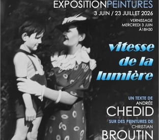 Vitesse de la lumière/instantanés - peintures de Christian Broutin/textes d'Andrée Chedid