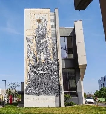 « Sous le street art, le Louvre » – Fresques de 2018