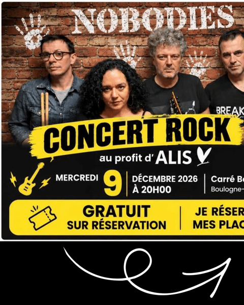 Concert rock solidaire avec We’re Nobodies